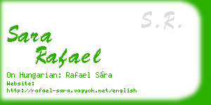 sara rafael business card