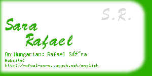 sara rafael business card